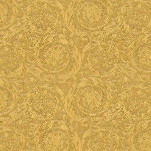 Khroma|Papier peint brocart éventails couleur miel|Papier Peint
