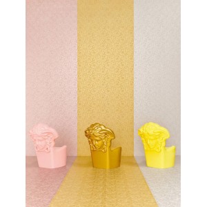 Khroma|Papier peint brocart éventails couleur miel|Papier Peint 2