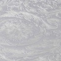 Versace|Ornamental wallpaper with metallic silver texture|Wallpaper