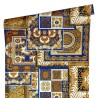 Versace|Baroque collage wallpaper in classic modern style blue and gold|Wallpaper