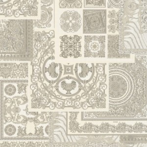 Versace|Barock Collage Tapete klassisch modern schwarz und gold|Tapeten