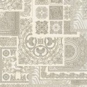 Versace|Barock Collage Tapete klassisch modern silber|Tapeten