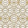 Versace|Baroque classic wallpaper with metallic circles in silver and gold|Wallpaper