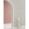 Versace|Baroque classic wallpaper with metallic circles in silver and gold|Wallpaper