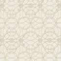 Versace|Baroque classic wallpaper with metallic circles in white|Wallpaper