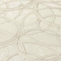 Versace|Baroque classic wallpaper with metallic circles in white|Wallpaper