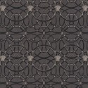 Versace|Baroque classic wallpaper with metallic circles in black and grey|Wallpaper
