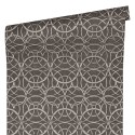 Versace|Barock klassische Tapete metallische Kreise grau und silber|Tapeten