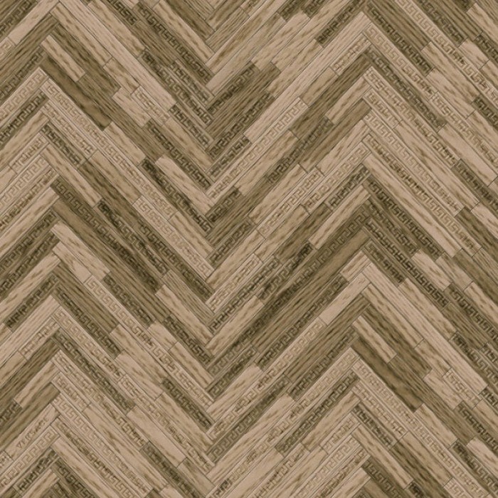 Versace|Papel pintado madera tallada en espiga marrón|Imitacion Madera