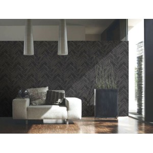 Casadeco|Abstrakte Tapete mit braunem Holzeffekt im modernen Stil|Holzimitat 2