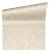Versace|Geschnitzte Holz Tapete Fischgrät beige creme|Holzimitat
