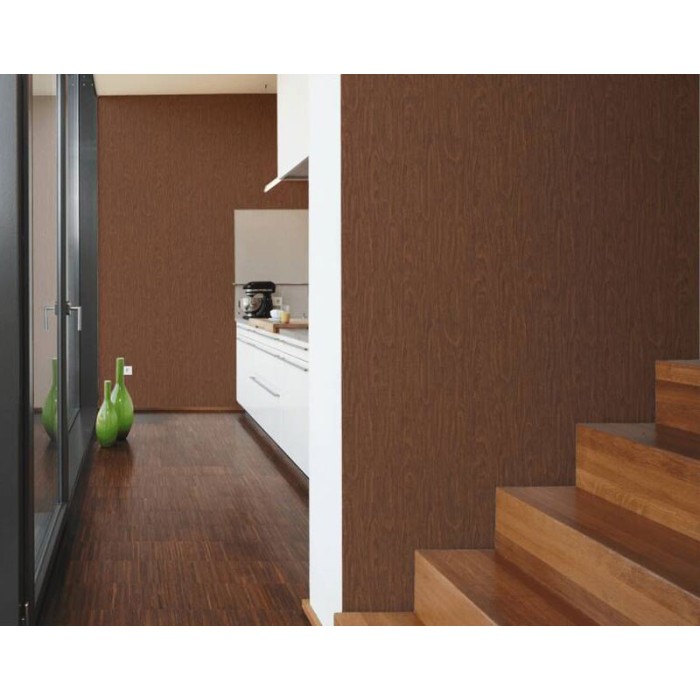 Versace|Holzoptik Tapete Nussbaum|Holzimitat