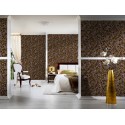 Versace|Papel pintado barroco clásico con pájaros negro y dorado|Papel Pintado