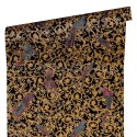 Versace|Papel pintado barroco clásico con pájaros negro y dorado|Papel Pintado