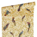 Versace|Papel pintado barroco clásico con pájaros dorado|Papel Pintado