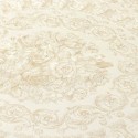 Versace|Baroque wallpaper with floral circles in beige and white|Wallpaper