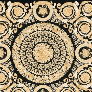 Versace|Papier peint baroque cercles floraux rose perlé|Papier Peint