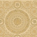 Versace|Papel pintado barroco con círculos florales dorado|Papel Pintado