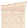 Versace|Papier peint baroque cercles floraux rose perlé|Papier Peint