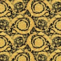 Versace|Papier peint ornemental classique noir et or métallisé|Papier Peint