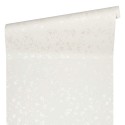 Versace|Papel pintado flores pequeñas blanco crema metalizado|Papel Pintado