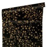 Versace|Papier peint petites fleurs noir et or métallisé|Papier Peint