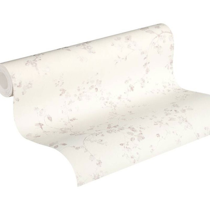 As Creation|Papier peint fleurs style nordique blanc|Papier Peint