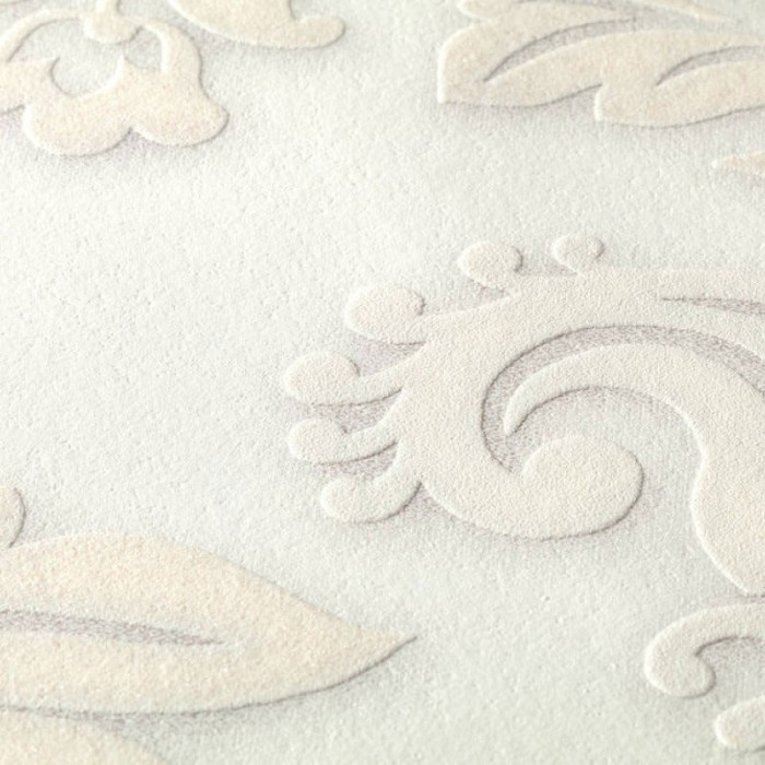 As Creation|Papier peint élégant style damas blanc crème|Papier Peint