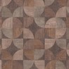 As Creation|Papier peint mosaïque bois cercles marron|Papier Peint