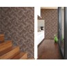 As Creation|Wooden mosaic wallpaper brown circles|Wallpaper