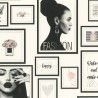 As Creation|Fashion-Collage-Tapete im Vintage-Stil auf cremefarbenem Grund|Tapeten