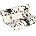 As Creation|Papier peint collage fashion style vintage fond crème|Papier Peint