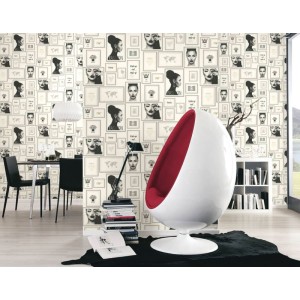 Eijffinger|Skandinavische Dreieck-Karo-Tapete in Beige und Gold metallic|Tapeten 2
