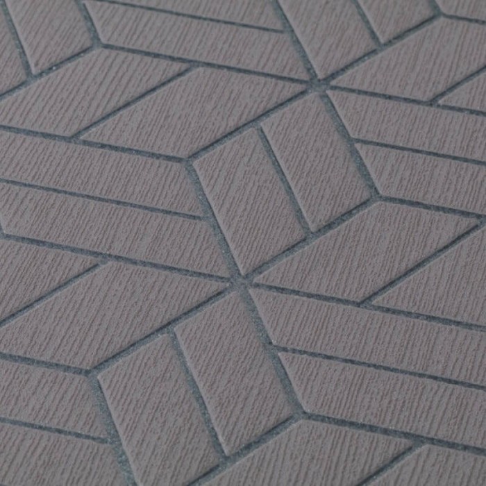 As Creation|Papel Pintado moderno geométrico 3D marrón plateado|Papel Pintado