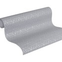 As Creation|Metallic geometric wallpaper grey silver texture|Wallpaper