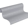 As Creation|Metallic geometric wallpaper grey silver texture|Wallpaper