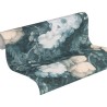 As Creation|Vintage floral wallpaper silk effect blue|Wallpaper