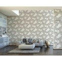 As Creation|Papel Pintado floral vintage efecto seda gris pastel|Papel Pintado