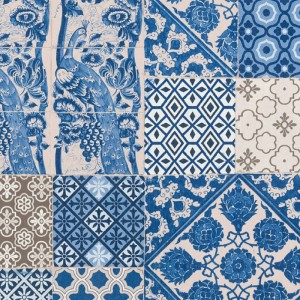 Papeldecor|Große tropische Blätter in Grün und Grau|Tapeten