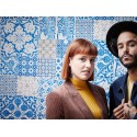 As Creation|Blue hydraulic tiles wallpaper|Wallpaper