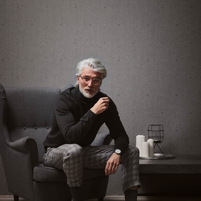 As Creation|Modern design wallpaper 3D relief grey|Wallpaper