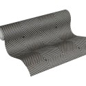 As Creation|Papier peint design moderne effet 3D reliefs gris|Papier Peint