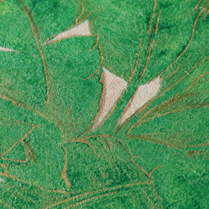 As Creation|Large tropical leaf wallpaper green and gold|Wallpaper