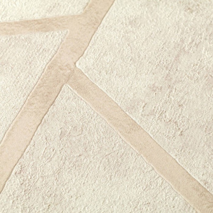 Papel Pintado hormigón geométrico metalizado beige - As Creation Metropolitan Stories 369284