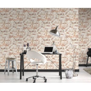 Marburg|Papier Peint tropical calas ou lys d'eau gris et ocre|Papier Peint 2