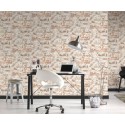 As Creation|Patched brick wallpaper red and white plaster|Wallpaper