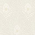 Architects Paper|Pfauenfeder-Tapete weiß glänzend|Tapeten