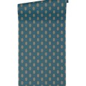 Architects Paper|Modern wallpaper with ethnic touch in blue and brown|Wallpaper
