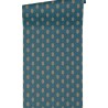Architects Paper|Modern wallpaper with ethnic touch in blue and brown|Wallpaper