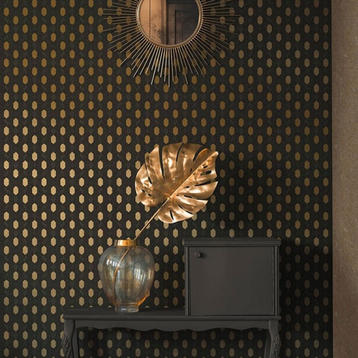 Architects Paper|Ethno-Tapete modern in Braun mit Glanzeffekt|Tapeten